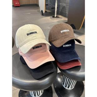 帽子女子韩文版 容易匹配邦邦字母刷棒球帽街头旅行修改脸遮阳显示