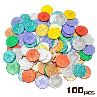 100pcs Christmas Event Game Treasure Pirate Gold Coin Seven