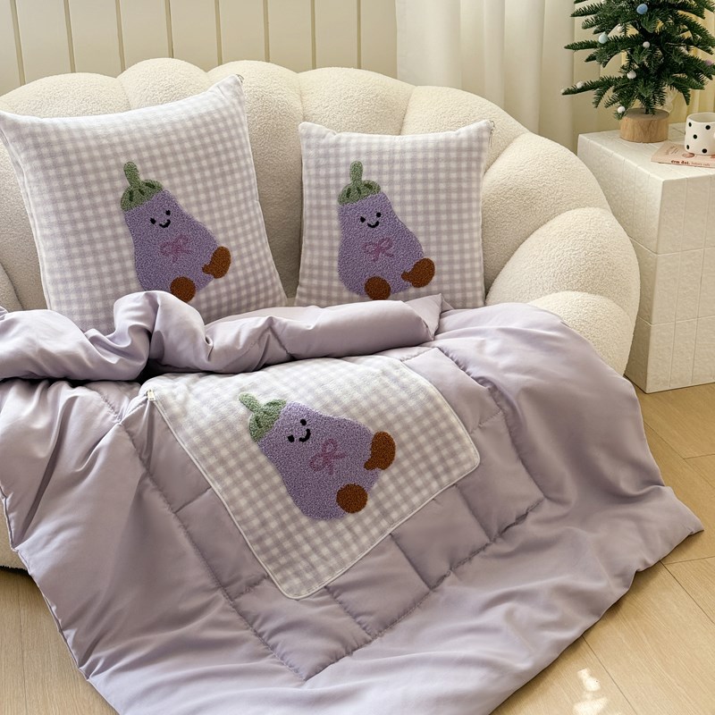 抱枕被子两用f个性卡通办公室二合一午睡毯子车载车用护腰靠垫四