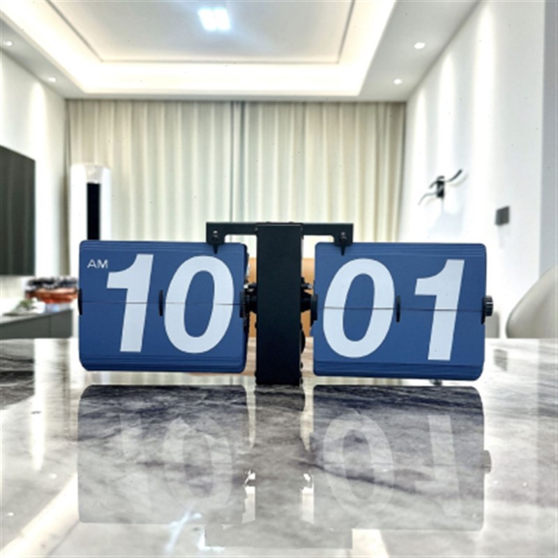 妙刻欧式覆古机械自动翻页钟x客厅大号挂钟简约桌面台钟座钟挂墙