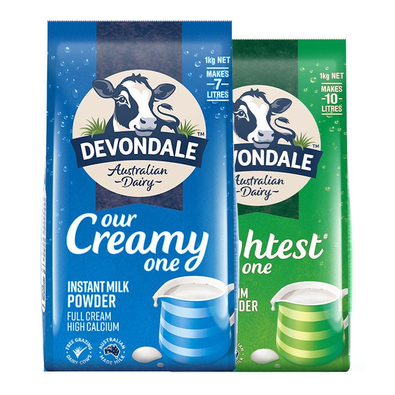 德运Devondale全脂调制乳粉1kg学生成人奶粉澳洲直邮正品