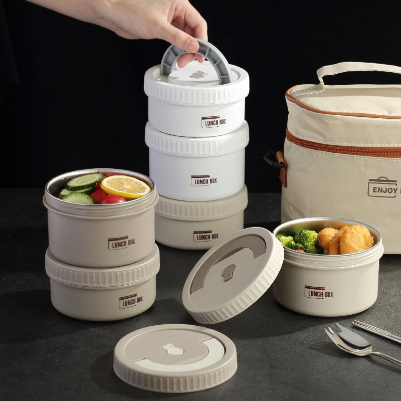 304不锈钢保温饭盒保温桶日式学生双层带盖汤碗多层便当餐盒上班
