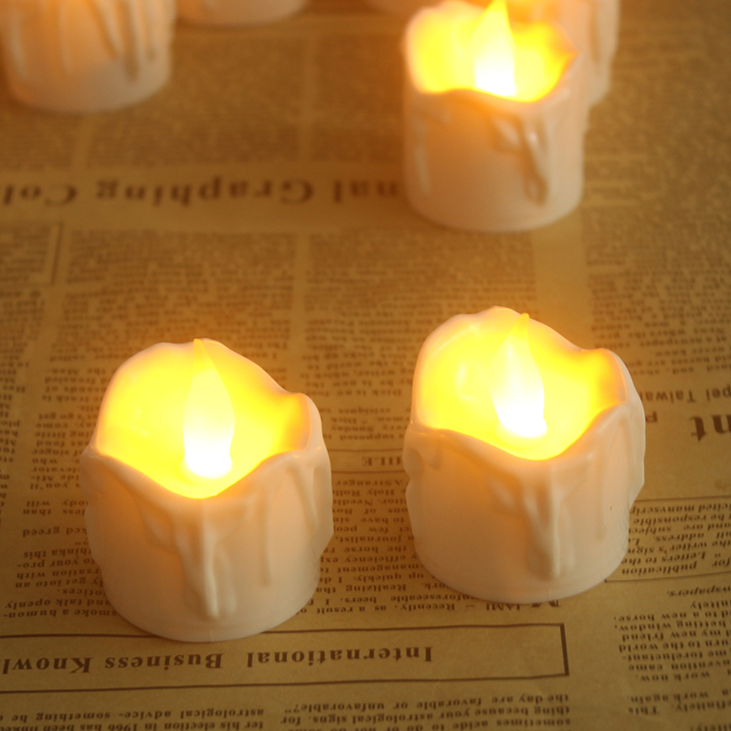 USB充电白壳流泪蜡烛r灯结婚酒吧舞台会所供佛生日剧本密室大逃脱