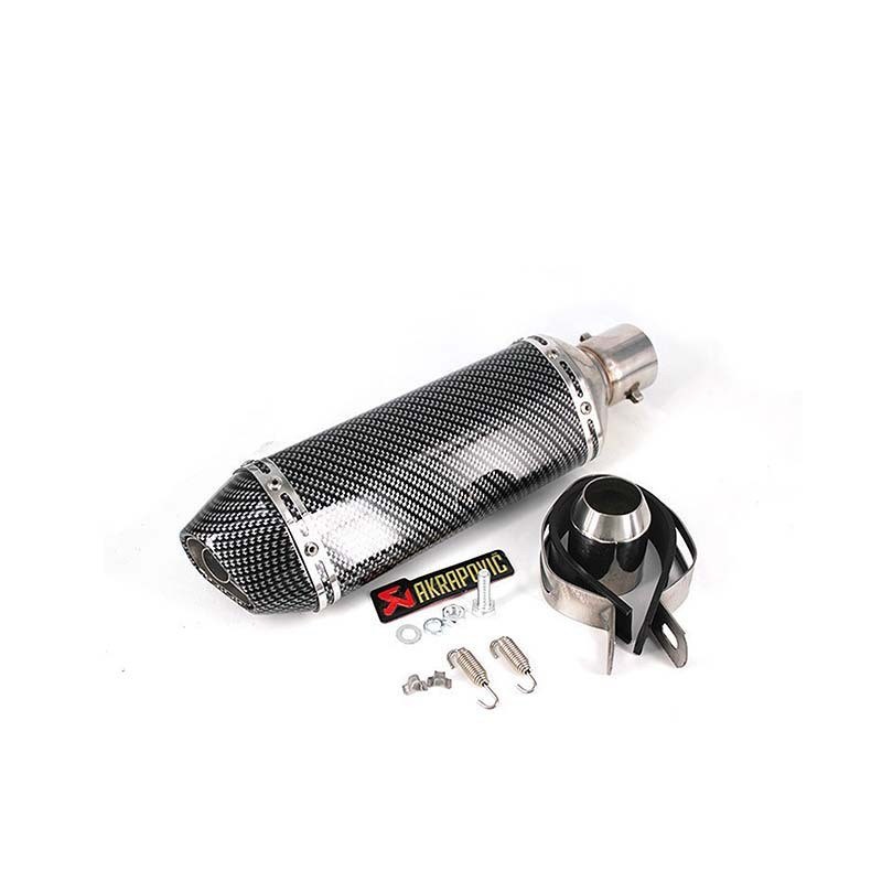 摩托踏板车越野改装跑车声音小六角全大花O水印大排量通用排气管