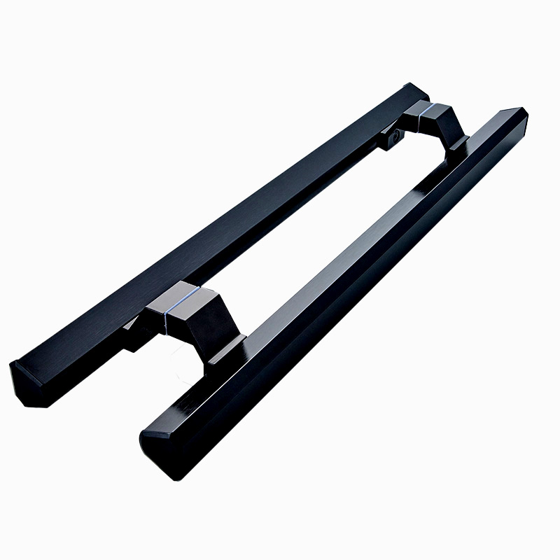 黑色推拉玻璃门拉手 店铺大门把手C 有框对开门把 可定做加长 扶