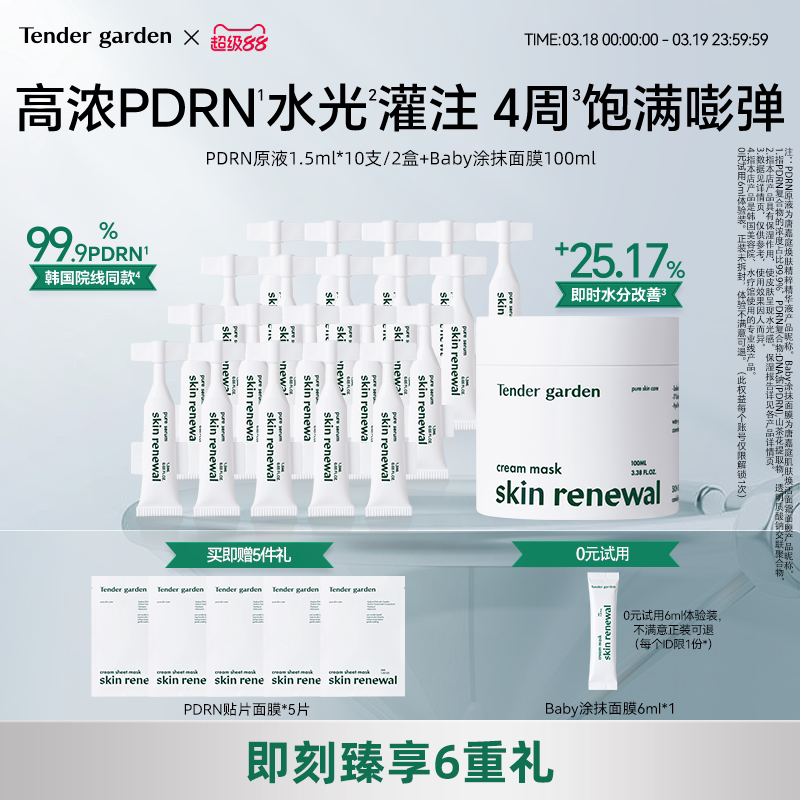 【金惠敏推荐】韩国PDRN水光嫩肤涂抹面膜+原液院线同款提拉紧致