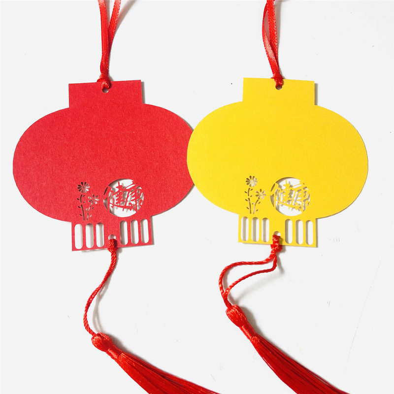 50张中国风中秋国庆节装饰吊卡 手写感谢祝福贺卡 礼品盒装饰卡片