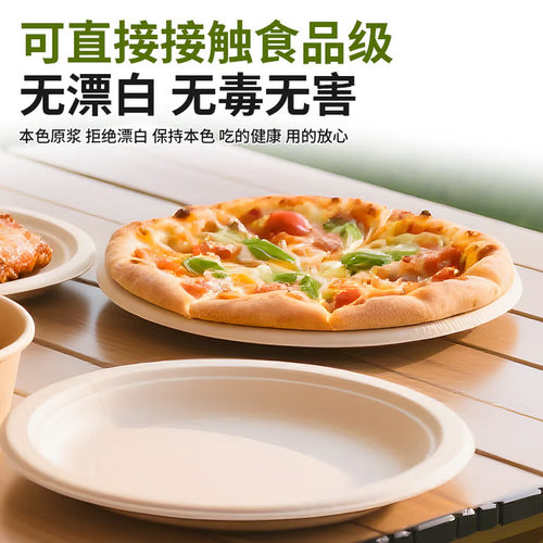 食品级加厚耐高温纸浆餐盘可降解