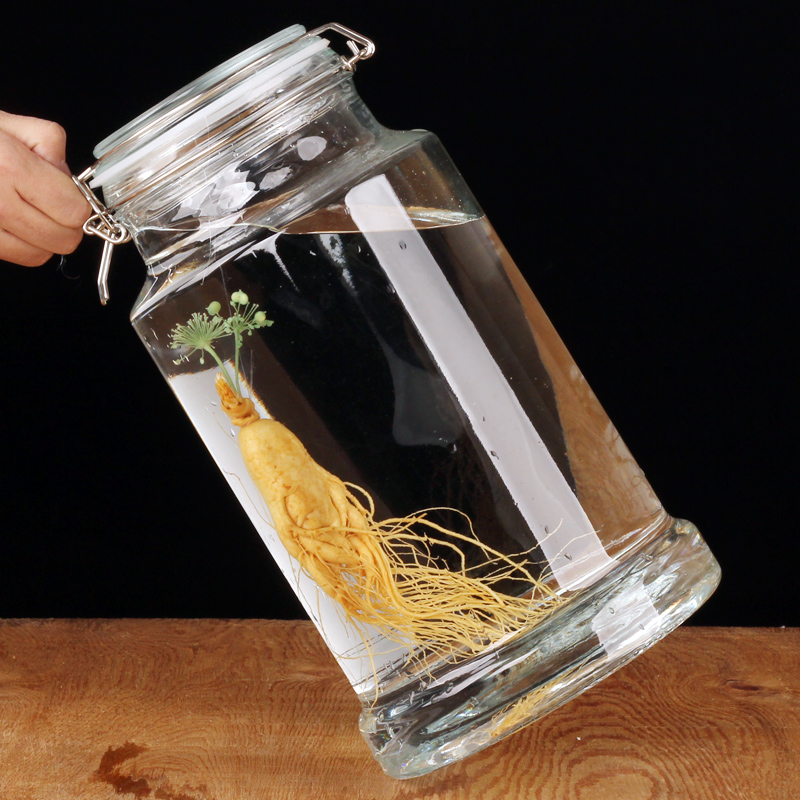 泡酒玻璃瓶卡扣密k封人参酒瓶泡酒专用酒坛子酒缸泡酒罐密封玻璃