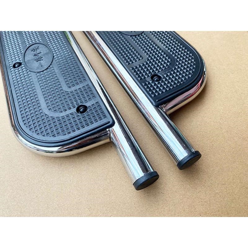 豪华款大货架保险护杠电动车踏板车保险杠两N侧左右翻板脚踏板脚