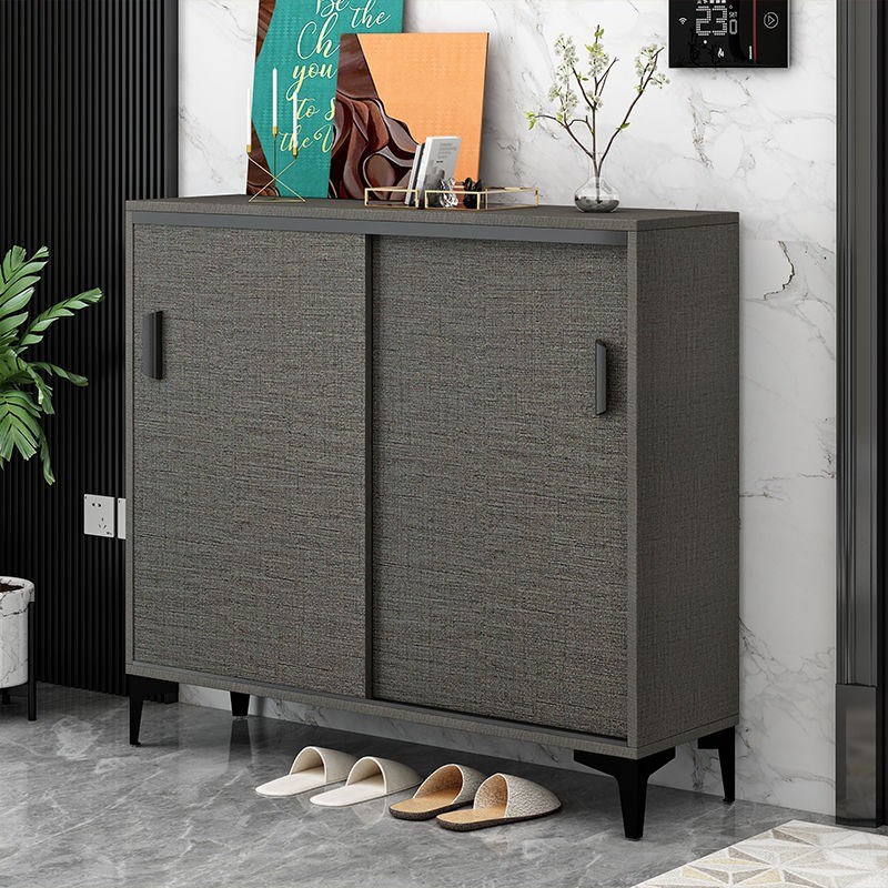 门口大容量储物多层收纳t客厅玄关落地2门卧室耐用高档移门鞋柜