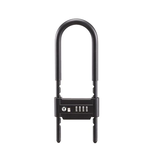 密码锁玻璃门u型锁家用门锁挂锁u形双门插锁大门门店店面商铺插锁