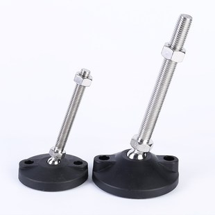 底盘底座D80 地脚螺丝 100M16M20M24 调整脚 304不锈钢万向蹄脚