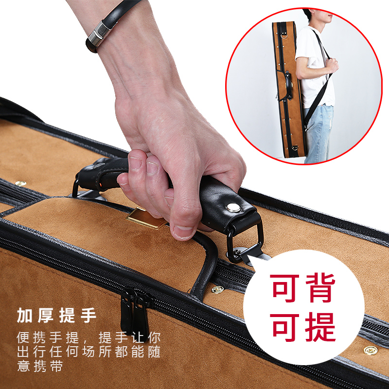 鹿皮绒配湿度计二胡盒子 加厚专业专用防水二胡琴盒 可背可提背带