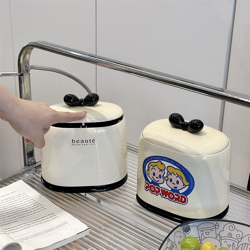 *漂亮的小姨妈*简约桌面垃圾桶家用轻奢杂物桶学生宿舍桌上废纸篓