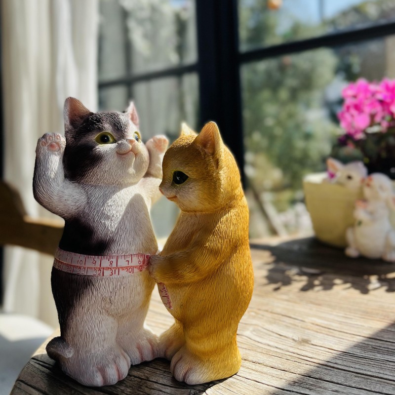 创意猫咪摆件艺术办公室家居桌面装饰送女孩同事生日礼物可爱时尚图片