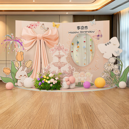 小红书同款周岁生日派对KT板定制