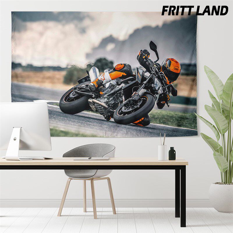 KTM公爵790 DUKE杜克街车机车摩托车周边装饰画背景墙布挂布海报