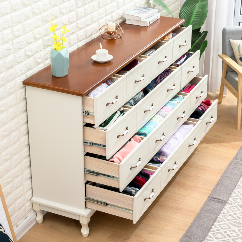 实木五斗柜简约现代收纳抽屉式五斗橱客厅储物柜卧室柜子美式斗柜