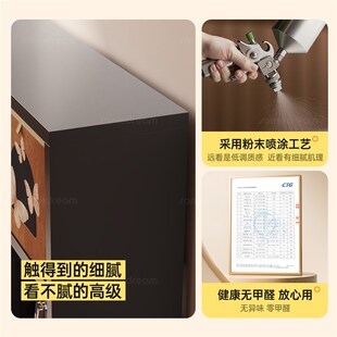 三梦钢制格子柜子幼儿园书柜客厅自由组合中古风书架落地置物架