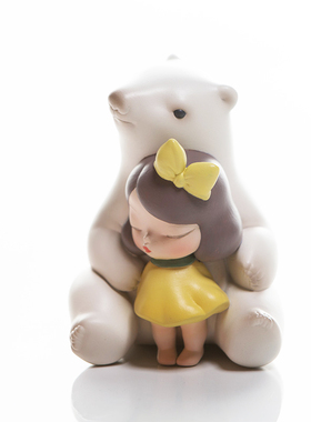 白夜童话b汽车载装饰品小摆件可爱创意少女心圣诞摆件送女生日礼