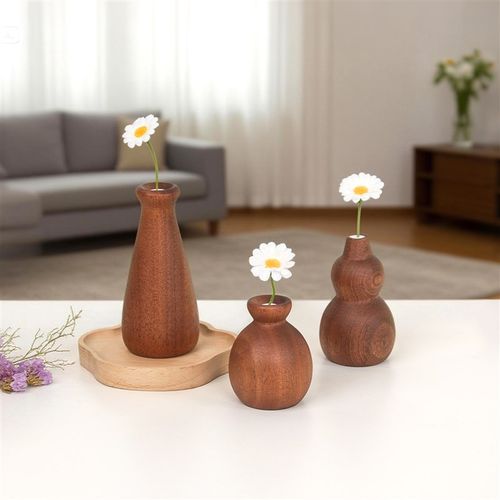 干花瓶扩香器实木香薰精油家用卧室内拓I香器车载扩香木扩香石摆