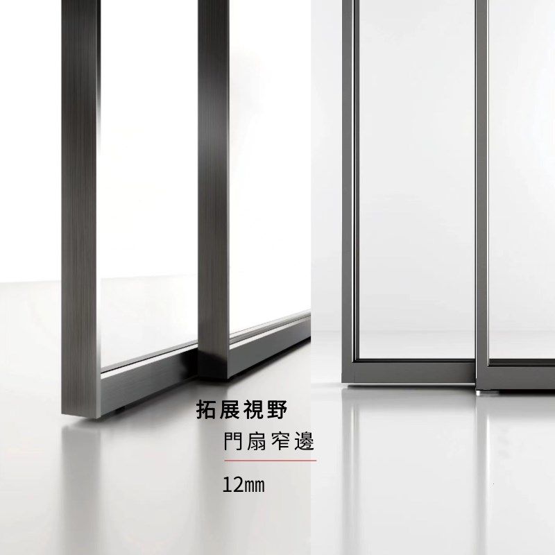 香港玻璃趟门三聯動厨房極窄推拉門陽臺G鋁合金摺叠PD門鋁趟窗定