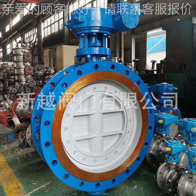 双国金三属向压电动软密封大口径法兰伸缩调节347标沟槽式偏心蝶