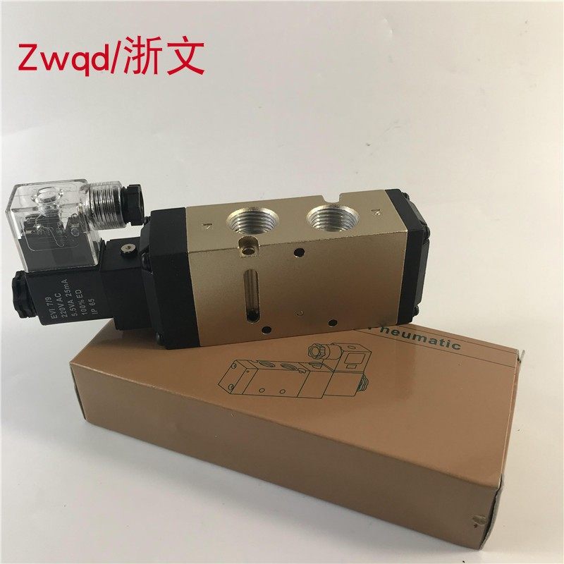 电磁阀DH6100 AC220V DC24V换向阀4分二位五通G1/2