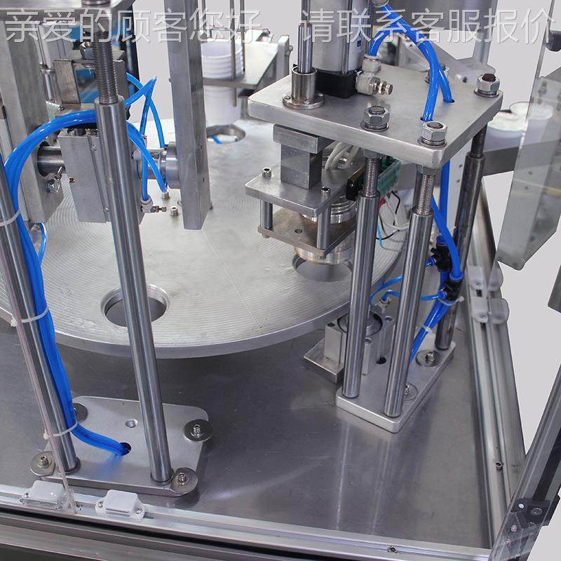 厂kis一出直酸供圆盘家一出一不锈钢奶液体全口自动灌装封机，带