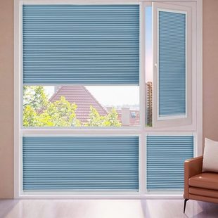 百叶帘遮光蜂巢帘 内开窗专用窗帘免打孔蜂窝帘卫生间遮阳帘内嵌式