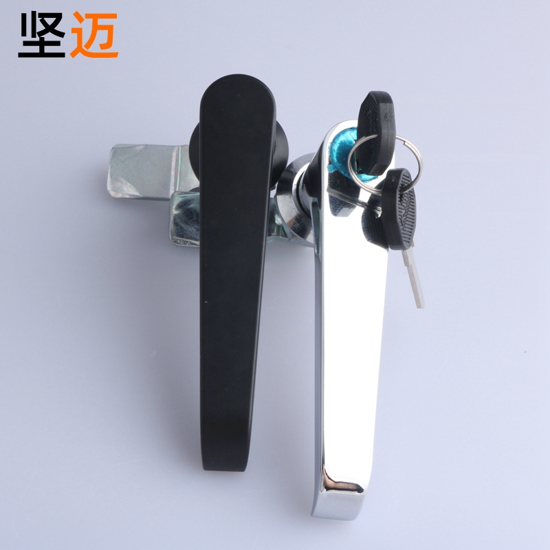 MS324-1-2电柜锁执手锁 L型B柜门把手锁 工业机箱柜门锁配电箱门