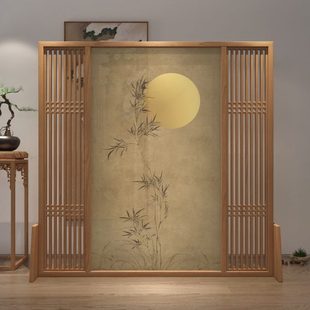 屏风隔断客厅入户玄关卧室遮挡家用酒店进门禅意实木办公室 新中式