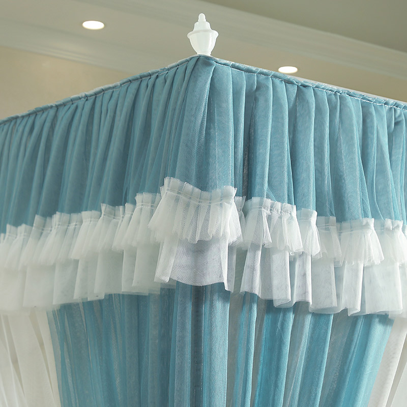 双层蚊帐2022新款家用卧室落地202E3高级老式免安装加密纹账三开