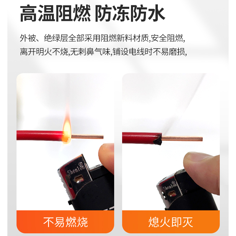 国标纯铜电线e1.5/2.5/4/6平方铜芯线家装铜线电线家用单股硬线