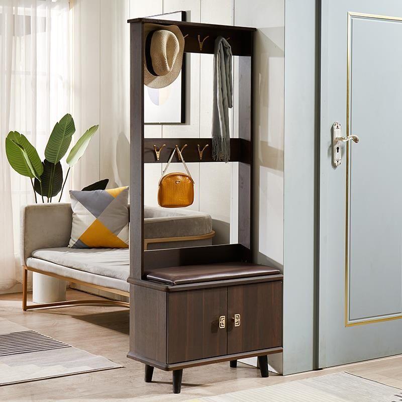 挂衣架白色欧式门厅柜玄关隔断 简约现代鞋柜衣帽柜换鞋凳入门