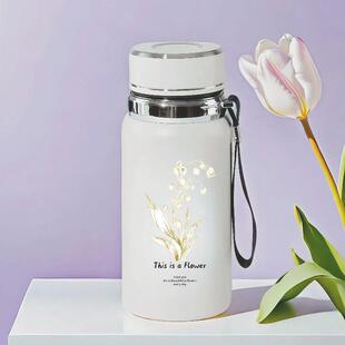 家用智能保温杯女款大容量数显带茶隔杯子不锈钢内胆爆款定制水杯