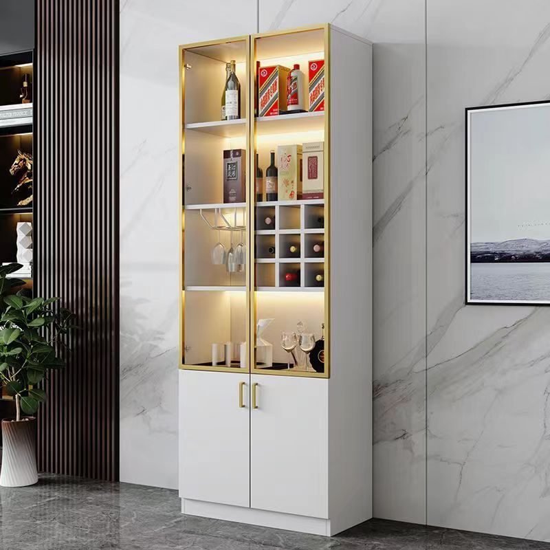 现代简约新款酒柜靠墙客厅家用餐厅餐边柜定制玻璃门轻奢高档酒柜