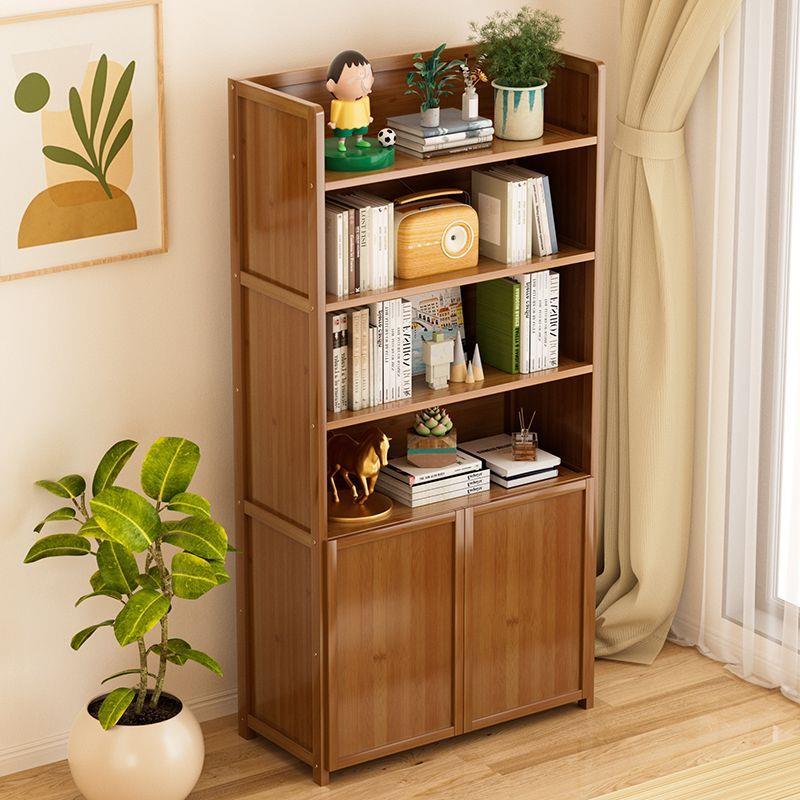 书架置物架落地书柜带门超