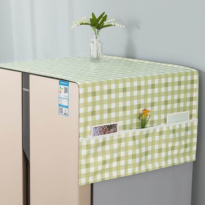 冰箱盖布双开门冰箱顶盖布现代简约田园冰箱防尘罩单门洗衣机盖布