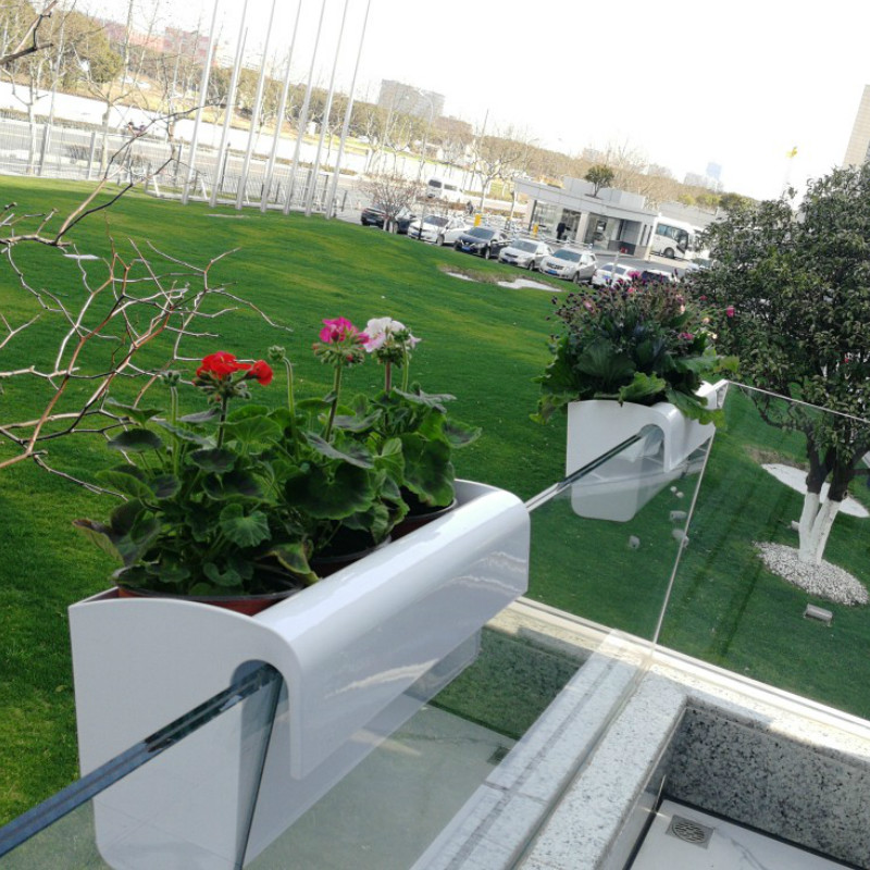 阳台栏杆花盆悬挂式护栏花架塑料自动吸水懒人长条长方形可挂花盆