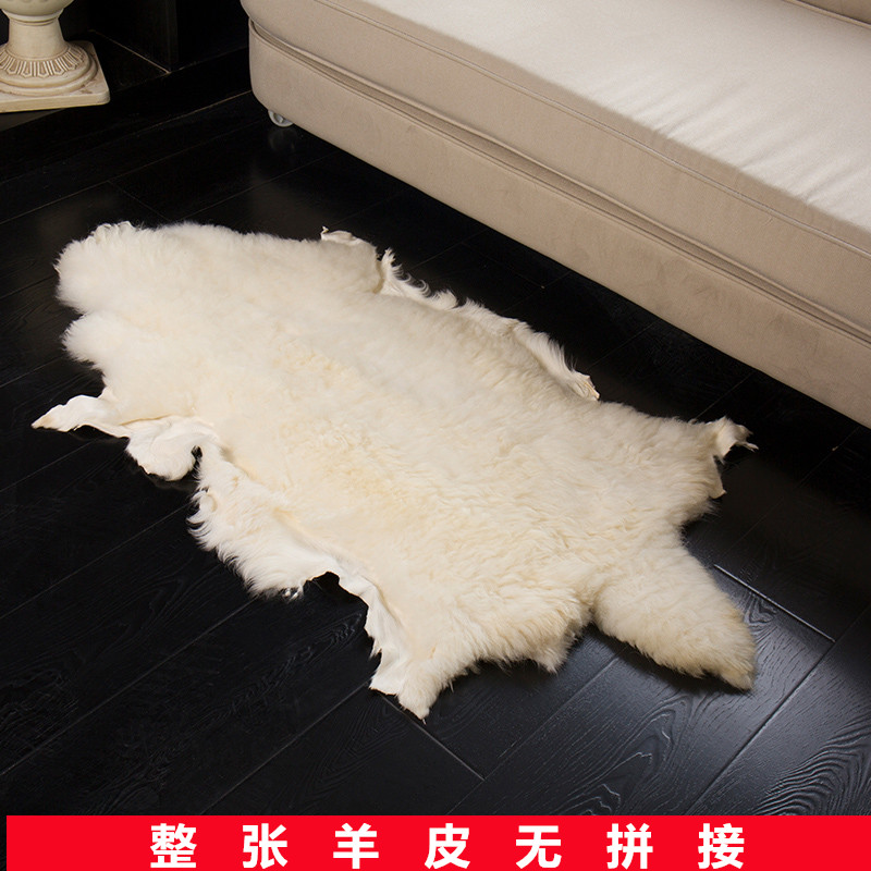 整张绵羊皮沙发垫地毯长毛客x厅皮毛一体坐垫椅垫飘窗靠背带毛皮