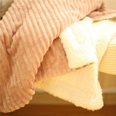 双层加厚小毯子盖腿女办公室单人午睡毯冬季学生宿舍珊瑚绒小毛毯