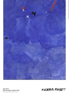 胡安米罗 Miro 蓝 瑞典进口海报 抽象艺术 旁白VoiceOver 装饰画