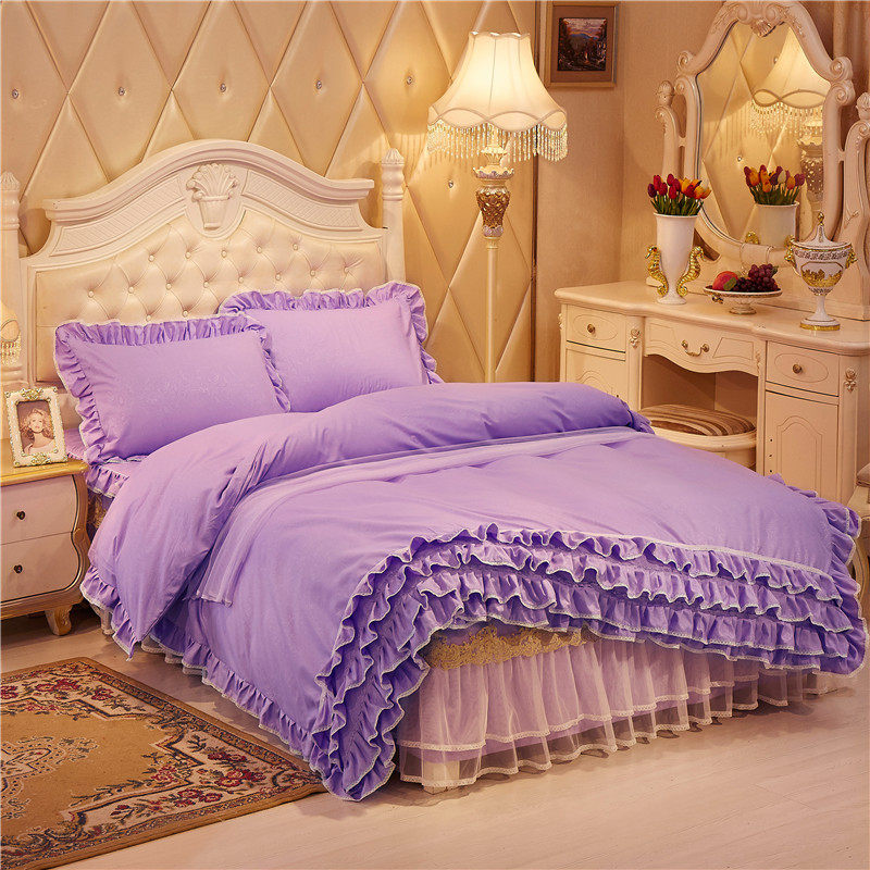 韩版磨花边被套单件春秋单件双人学生被单200X230蕾丝被罩