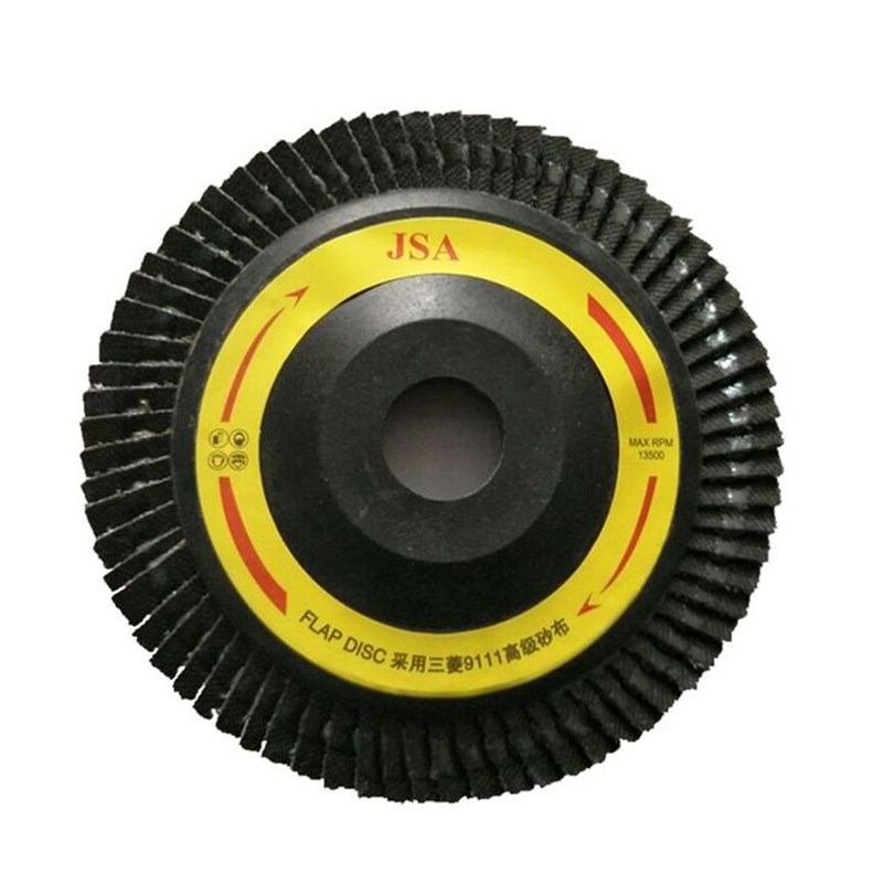 JSA百叶片100加厚百页片百叶轮砂纸抛光片不锈钢打V磨片平面砂布