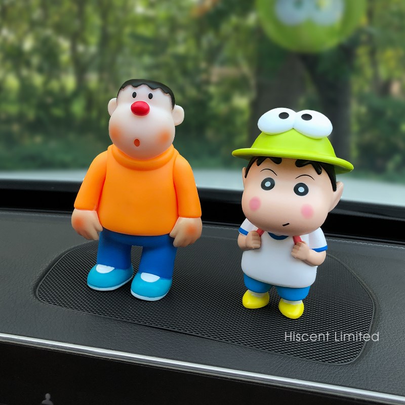 可爱胖虎汽车中控台装饰摆件车载车尾车顶公仔202T4新款车内装饰