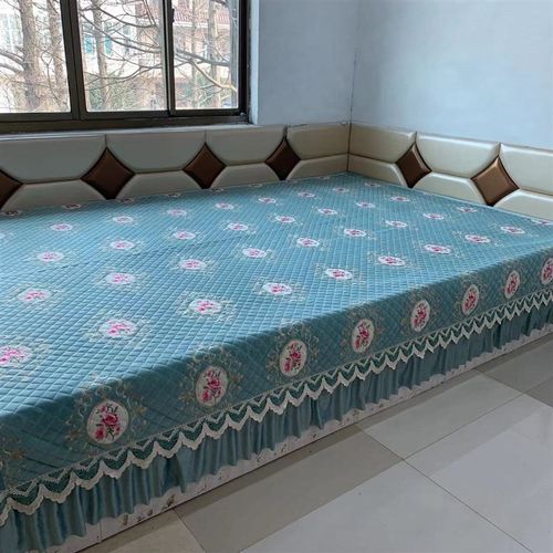 东北炕垫榻榻米牀盖罩炕罩四季通用夹棉加厚炕裙一面绒一面布防滑