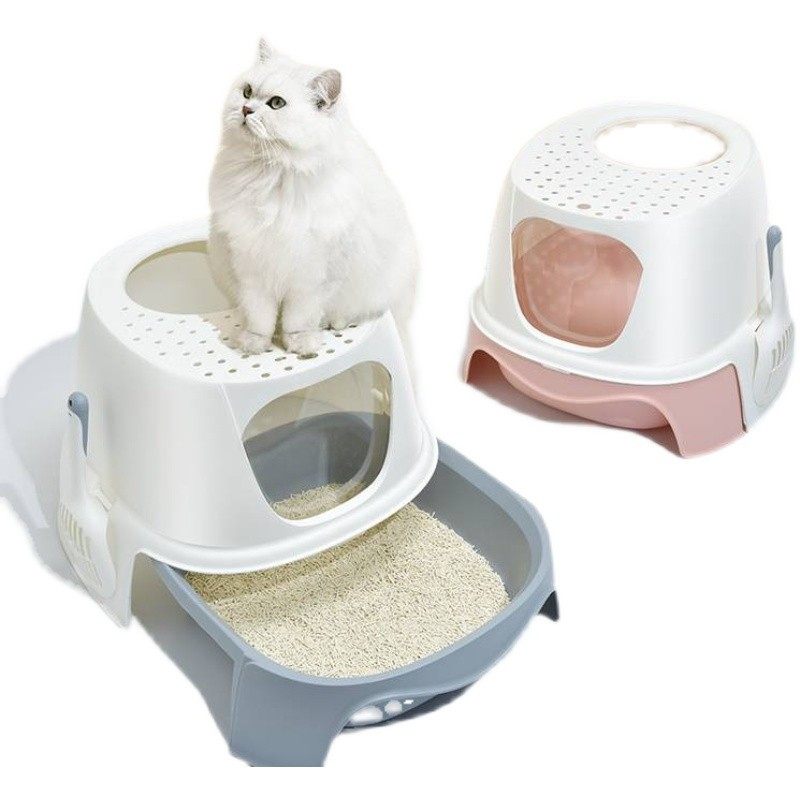 抽屉式猫砂盆顶入全封闭猫沙盆特大号猫屎盆防外溅猫厕所猫咪用品