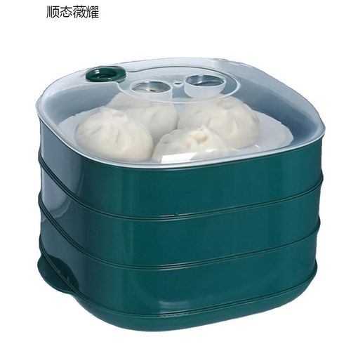 微波炉蒸笼专用器皿加热包子馒头加厚耐高温带盖家用蒸盒蒸米饭盒